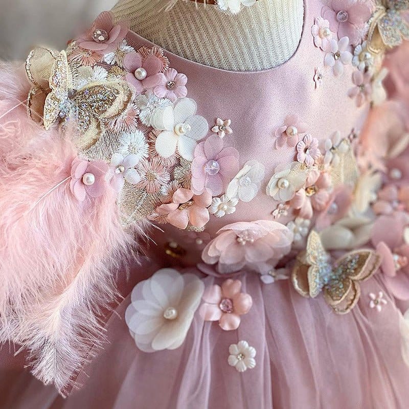 luxury feather dress Crystal Feather Dreamscape Gown 1X