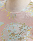 golden flower pink girl dress by Little Bedouin