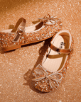 silver Glittering little girl baby shoes for party and wedding shoes