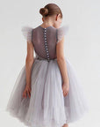 Girls Dress in Gray