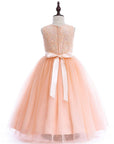 Girls Lace Wedding Dress in Pink - LITTLE BEDOUIN - baby dress فستان اطفال