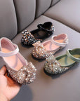 little girl party shoes  in silver little girl toddler shoes for parties and birthday and wedding with gold pearl leather 