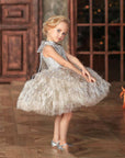 Flower princess Dress Luxury Collection - LITTLE BEDOUIN Beige 100cm LITTLE BEDOUIN
