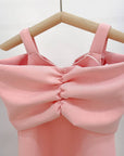 a-line pink girl dress by Little Bedouin
