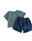 طقم اولاد | طقم صيفي اطفال
3-12 اشهر
baby boy cloth set top short summer cloth