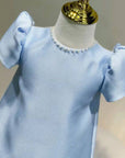 minimalist blue girl dress by Little Bedouin