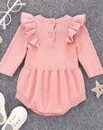 baby winter dress for little girl in pink color with detail, long sleeve
فستان بنات شتوي يومي