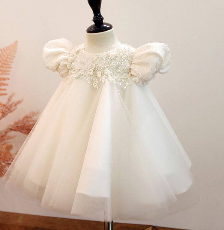 Little Baby Girl Dress in White Little Baby Girl Dress in White