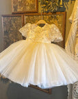 baby girl occasion dresses for special short sleeve white color with detail