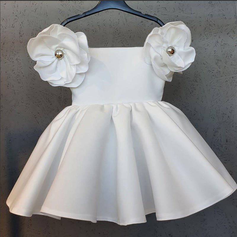 Two Angles Baby Girl Dress | Little Bedouin White / 90cm Two Angles Baby Girl Dress | Little Bedouin White / 90cm