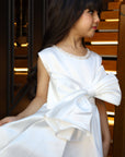 Little Girl Dress in White with Fyonka and Pearl | فستان اطفال راقي للحفلات