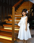 Little Girl Dress in White with Fyonka and Pearl | فستان اطفال راقي للحفلات