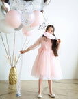 Polka Dot Lace Dress party / wedding dress ملابس اطفال فخمه