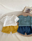 طقم اولاد | طقم صيفي اطفال
3-12 اشهر
baby boy cloth set top short summer cloth