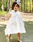 baby girl white dress for birthday wedding فساتين اطفال بنات فخمه