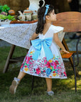 Print Dress With Headband - LITTLE BEDOUIN