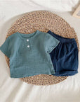 طقم اولاد | طقم صيفي اطفال
3-12 اشهر
baby boy cloth set top short summer cloth