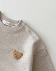 Baby Cartoon Embroidery Bear Head Joggers - LITTLE BEDOUIN