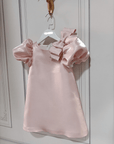 cute little girl pink dress for party and eid فستان اطفال راقي و فخم للمناسبات