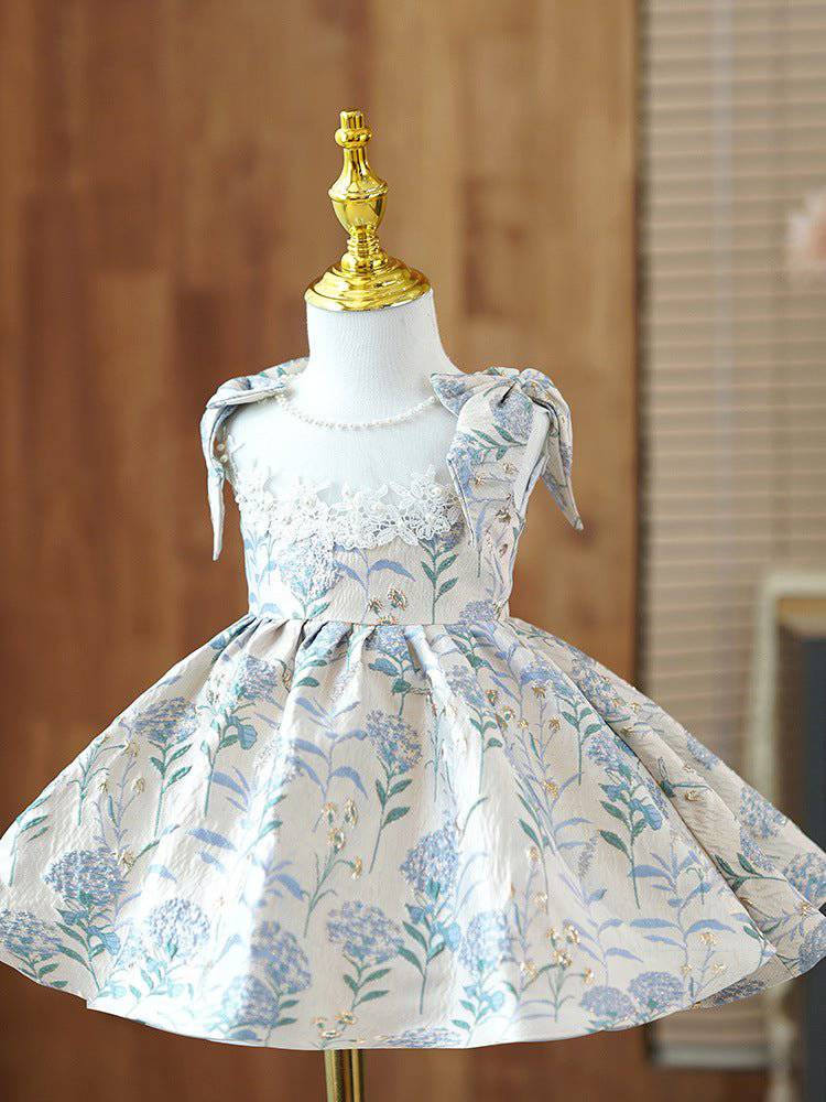 Fashion Flower Girl Dress in Modern Blue Light Blue / 110cm (4T) 3-4 YEARS Fashion Flower Girl Dress in Modern Blue Light Blue / 110cm (4T) 3-4 YEARS