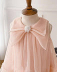 baby girl occasion dresses for special short sleeve pink color with detail