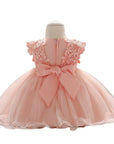 Flower Girl Baby Lace Crochet Dress - LITTLE BEDOUIN - baby dress فستان اطفال