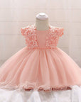 Flower Girl Baby Lace Crochet Dress - LITTLE BEDOUIN - baby dress فستان اطفال