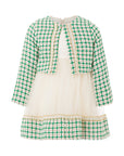girls chic green dress for Eid parties and everyday elegance