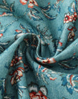 flowers blue collar girl dress by Little Bedouin