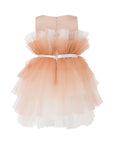 girls fluffy brown party dress for occasions and celebrations