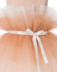 girls fluffy brown party dress for occasions and celebrations