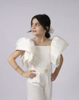 girls luxury white suit set for Eid weddings and formal occasions