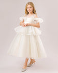 White Girl dress فساتين اطفال فخمه baby dress