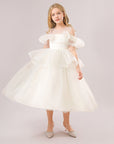 White Girl dress فساتين اطفال فخمه baby dress