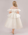 White Girl dress فساتين اطفال فخمه baby dress