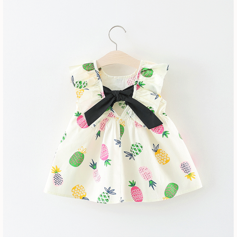Pineapple print baby dress - LITTLE BEDOUIN