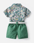 baby boy summer green printer cloth