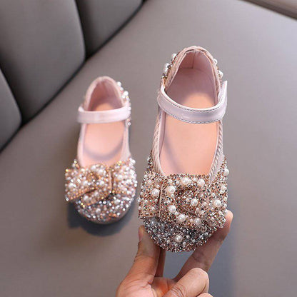 luxury white little girl party shoes   little girl toddler shoes for parties and birthday and wedding with gold pearl leather حذاء اطفال للحفلات 