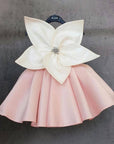 white flower girl dresses for little girls and children in pink, فستان اطفال للحفلات