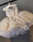 Luxury Lace Cute Knee Princess Dress - LITTLE BEDOUIN