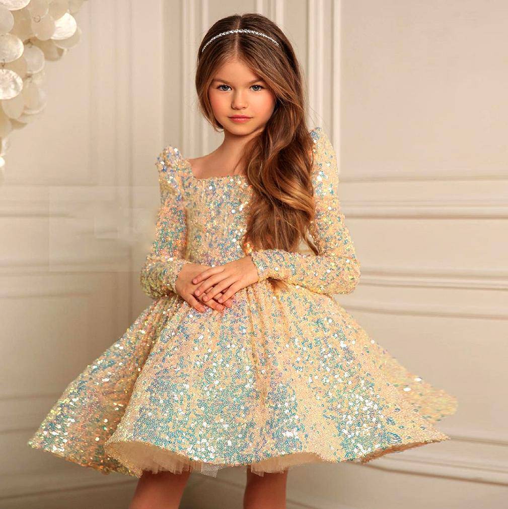 luxury party dress for little girls  luxury baby toddler girl dress for wedding and party  | فستان اطفال راقي للحفلات 