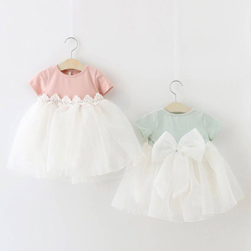 baby  summer girl occasion dress for special short sleeve daily baby outwear dress
 صيفي فستان  يومي