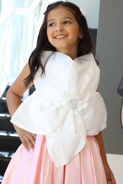 elegant and stylish dress for little girls and children in pink, فستان اطفال للحفلات