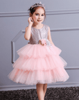 Shiny Sequins Pink Dress Success فساتين اطفال 