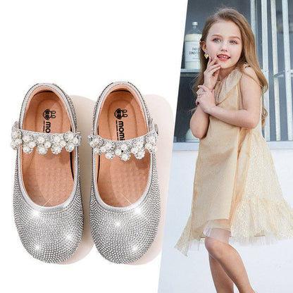 party shoes for girls with pearl and Dimond 