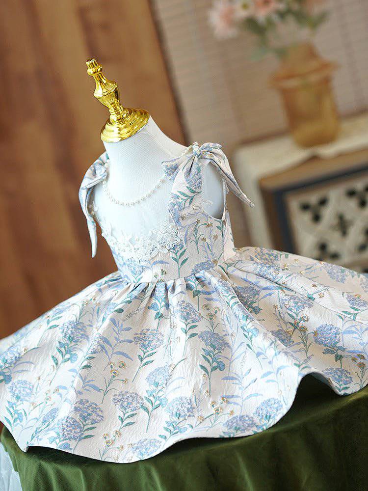 Fashion Flower Girl Dress in Modern Blue Light Blue / 110cm (4T) 3-4 YEARS Fashion Flower Girl Dress in Modern Blue Light Blue / 110cm (4T) 3-4 YEARS