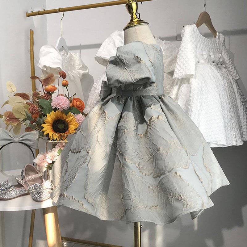 gray girl dress golden leaf style exquisite  elegance sophistication special occasions