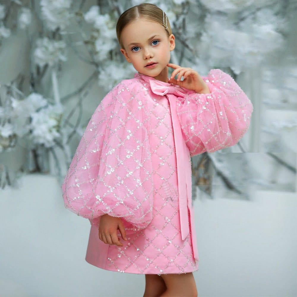babygirl pink dress Baby Girl luxury Dress in Pink Pink / 130cm 5-6 YEARS
