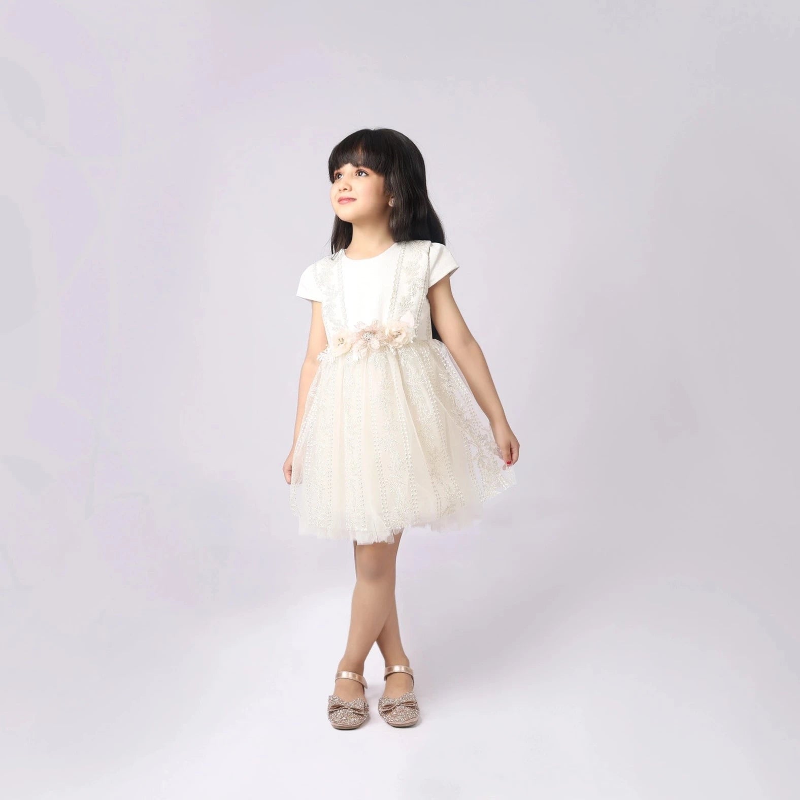 classic French girls occasion dress, luxury girl party dress,