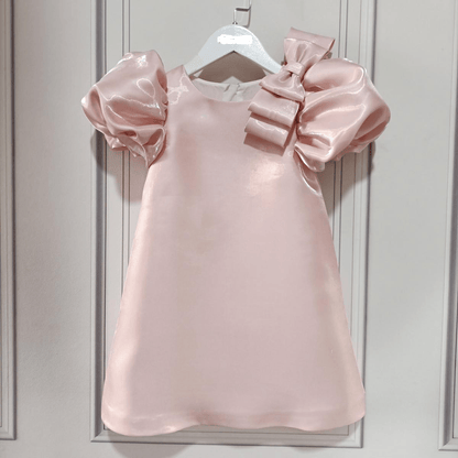 cute little girl pink dress for party and eid فستان اطفال راقي و فخم للمناسبات 